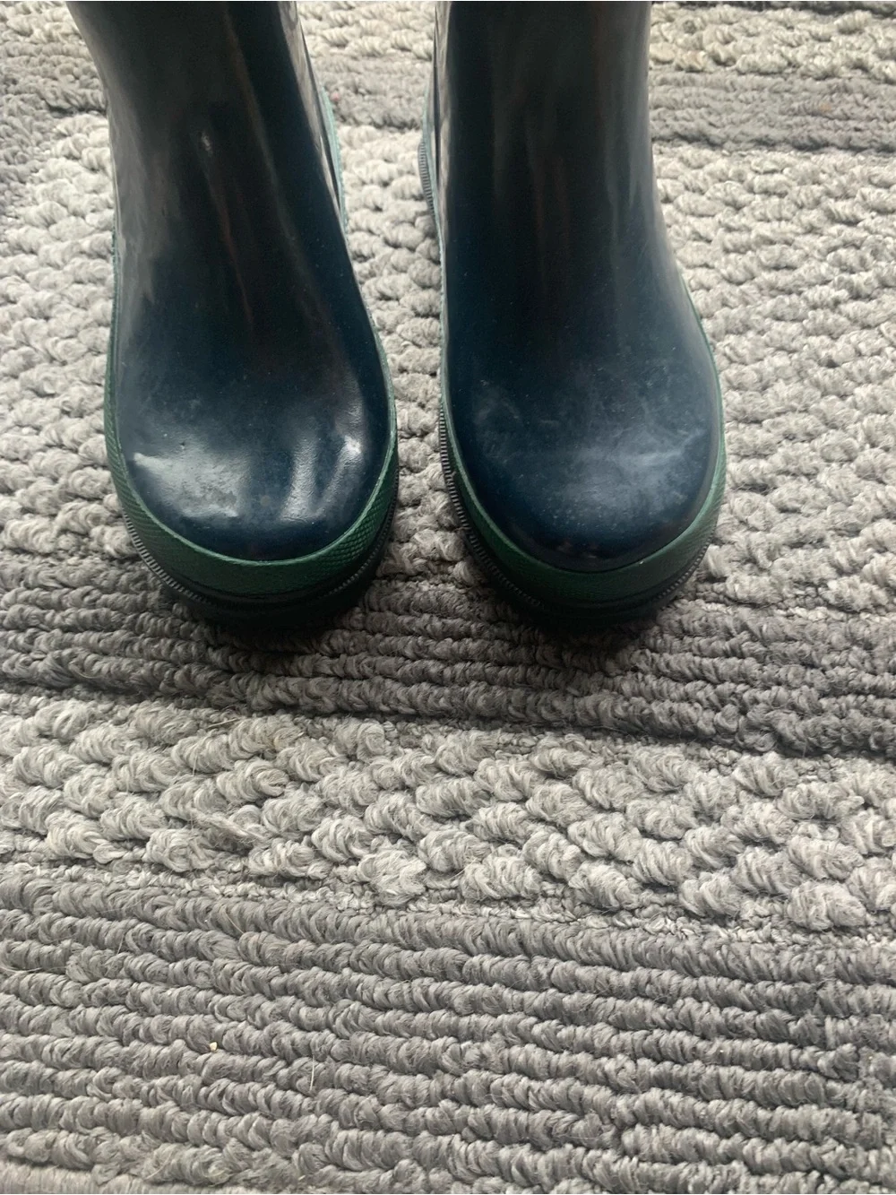 Western Chief Kids Navy Blue Rain Boots with Easy-Grab Handles 11/12